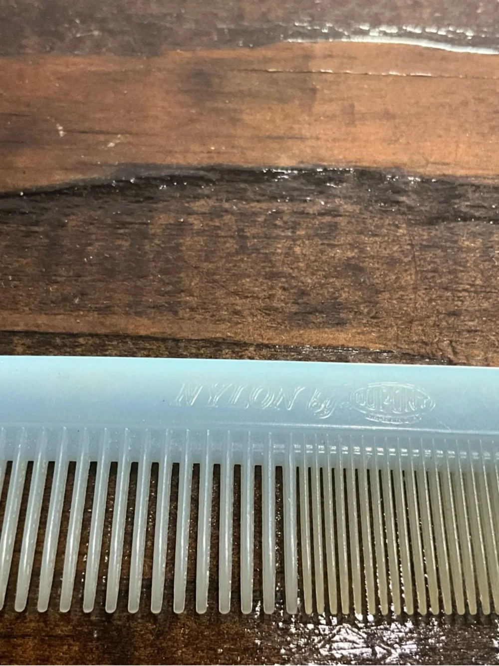 Vintage Light Blue Plastic Comb Nylon by DuPont MCM